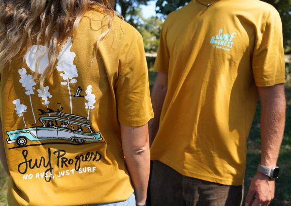 T-shirt Surf Progress Ochre