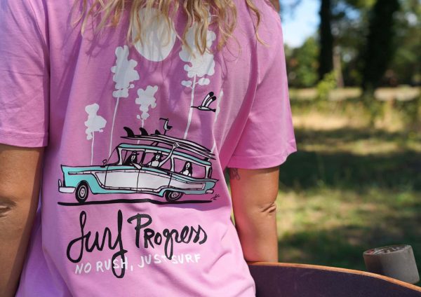 T-shirt Surf Progress Bubble Pink