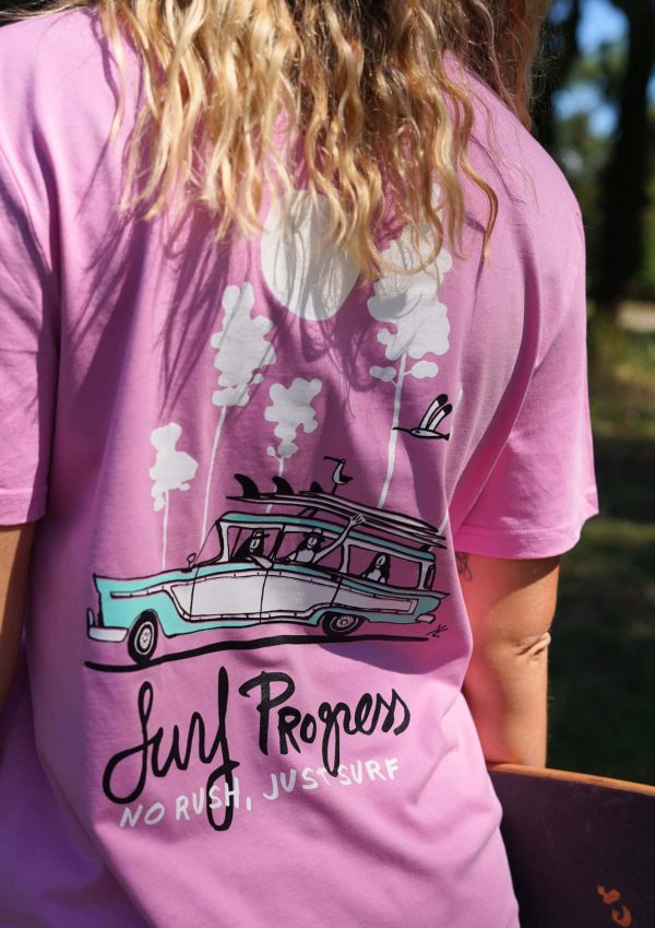 T-shirt Surf Progress Bubble Pink